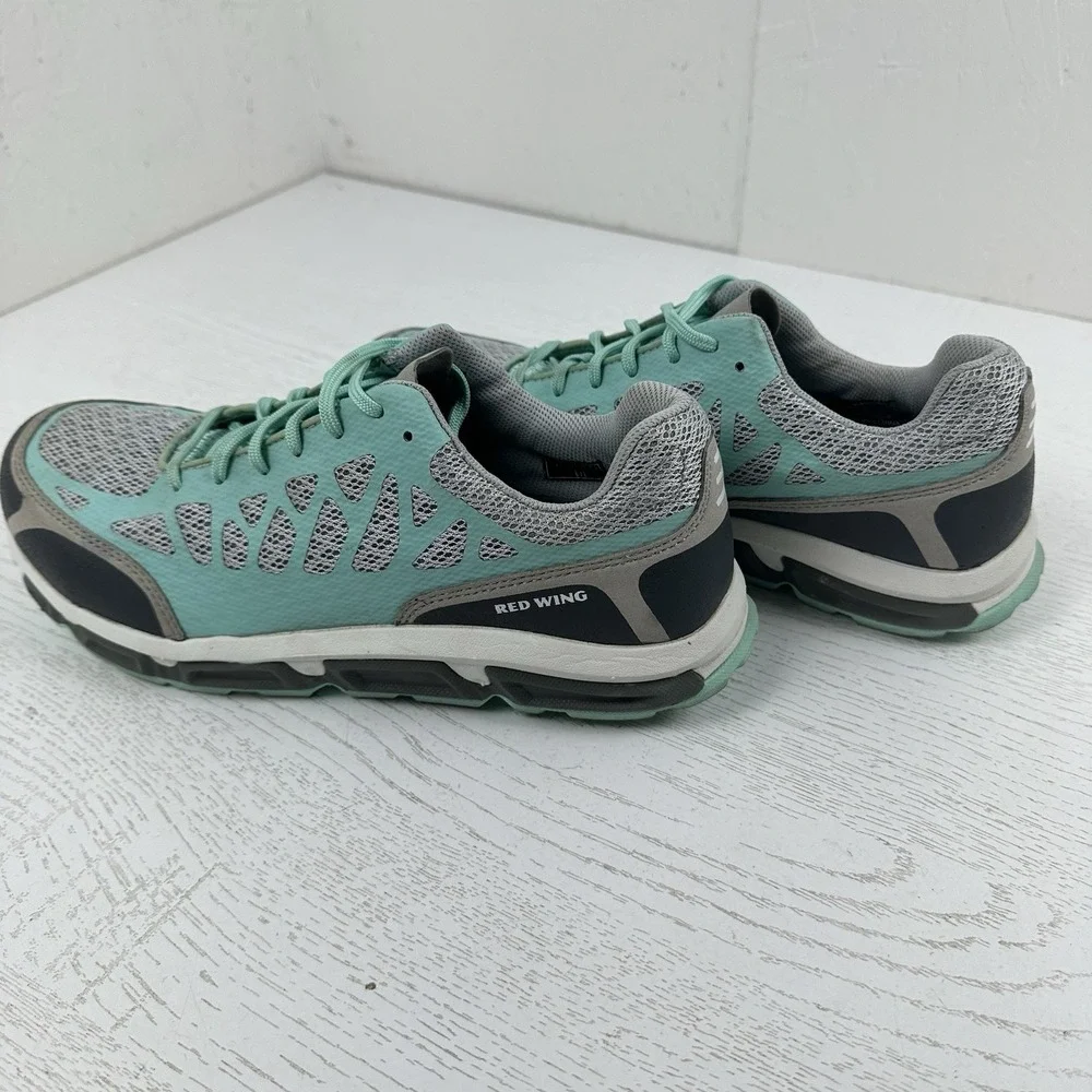 Red Wing Womens 9.5 Safety Toe Sneaker Shoes Stock 2341 Gray Teal‎ Athletic Work